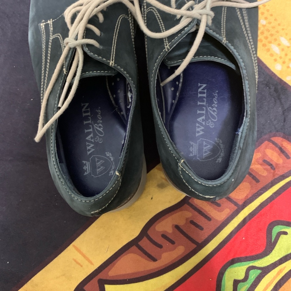 Wallin & Bros Men's Green Leather Derbys